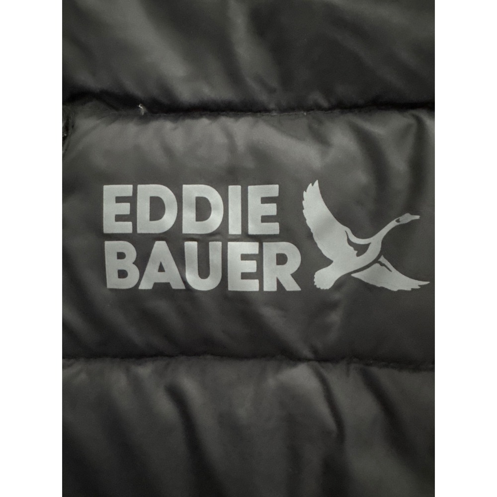 Eddie Bauer Mens 550 Down Vest Black Puffer Sleeveless Jacket Size Large - Picture 3 of 6